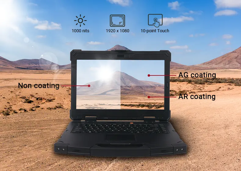 14" Full HD Display with Sunlight Readability