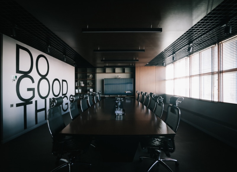 Conference Room with Do Good Things on the Wall