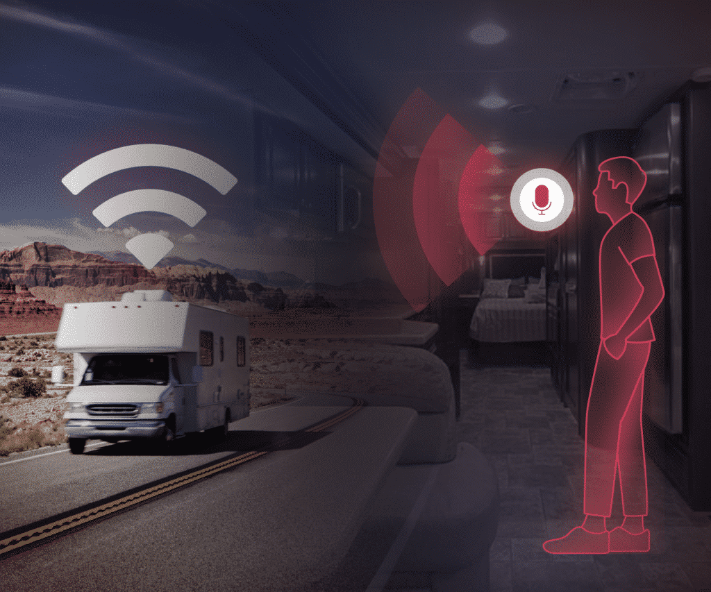 RV equipped with WiFi and voice activated controls