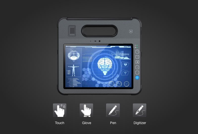 MD-100 touch screen that can be interacted with touch, glove, stylus and digitizer