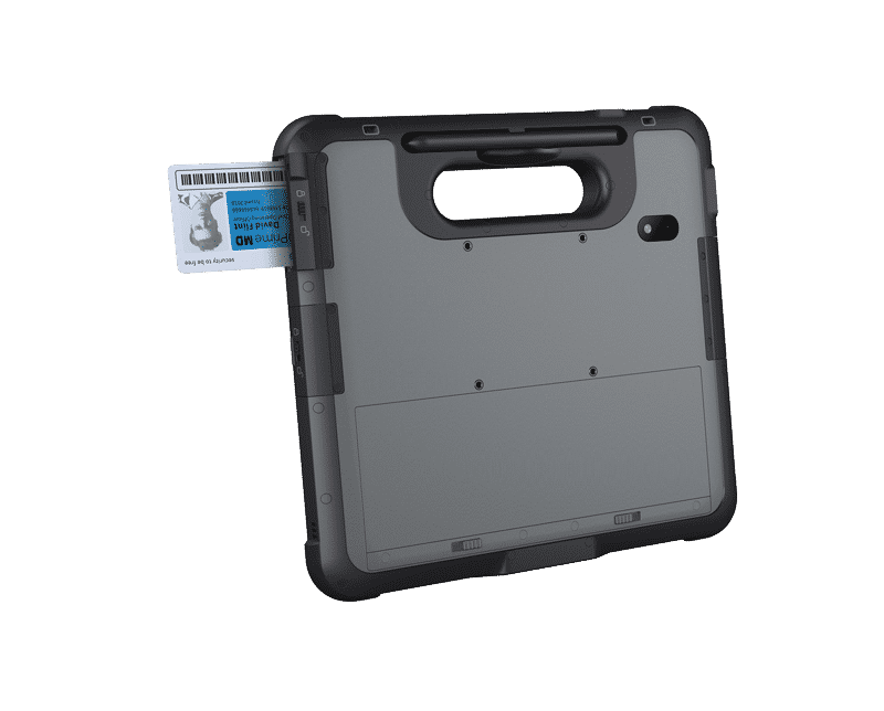 Rugged tablet pc with integrated smart card reader