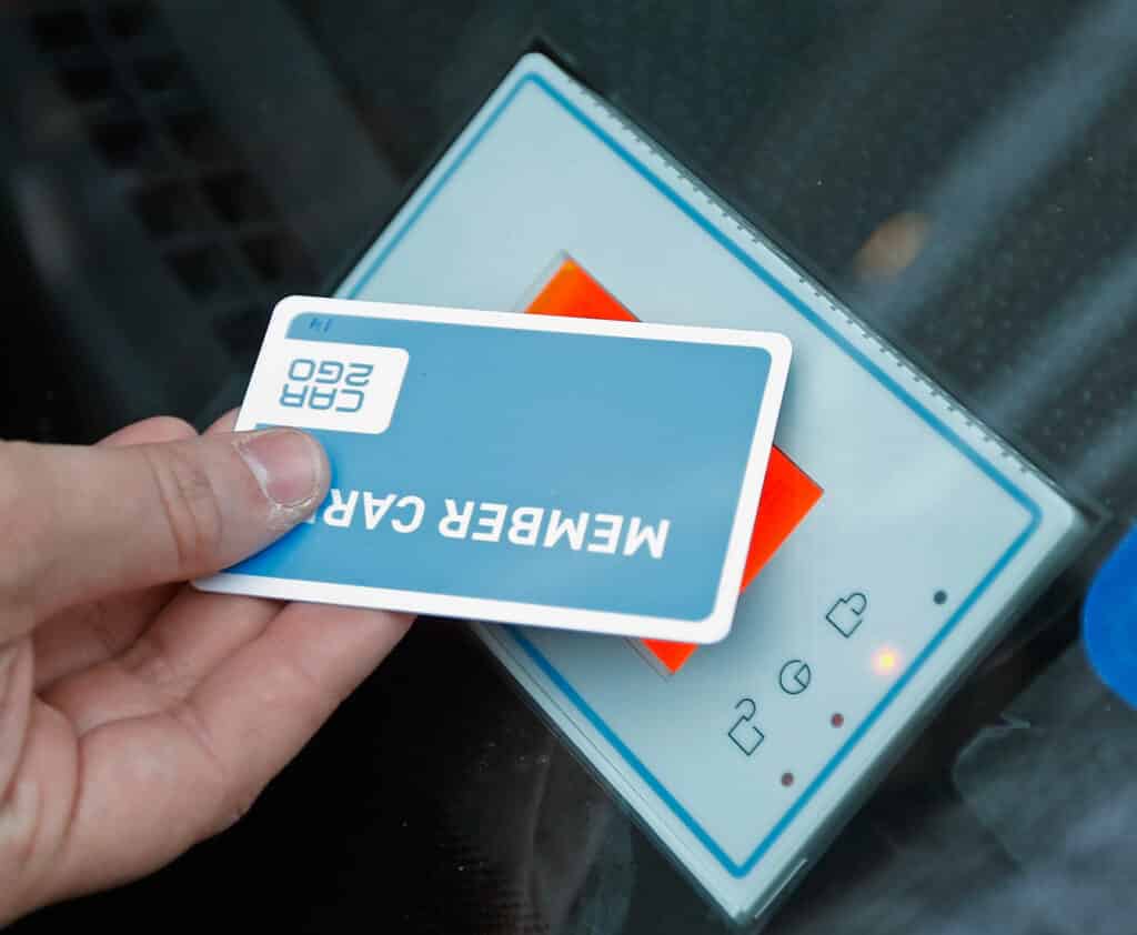 Contactless Smart Card used for a membership for keyless entry